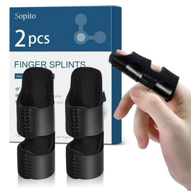 Sopito Finger Splint, Brace Support Stabilizer for Index, Middle, Ring Fingers Straightening Arthritis Knuckle Immobilization 2pcs