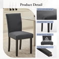 thumbnail image 3 of Sillas de Comedor Tapizadas, Juego de 4 Sillas Parsons de Tela para Cocina, Con Tachuelas Decorativas, Patas de Madera Robusta y Asiento Acolchado – Silla Acentuadora Moderna para Sala de Estar, 3 of 9