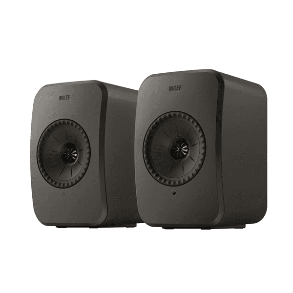 Open Box KEF LSX II LT Wireless Bookshelf Speaker Pair Graphite Grey