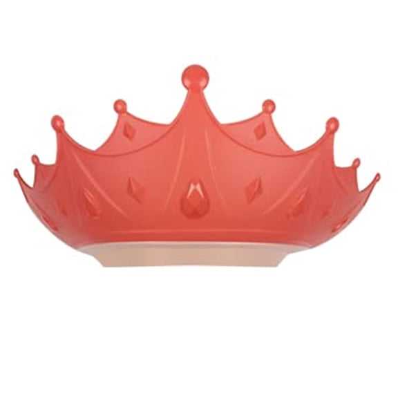 GoXteam Baby Shower Cap Silicone Bathing Hat, Adjustable Shower Cap Kids, Infants Soft Protection Hat Safety Visor Cap Hat for Toddler Children 1-12 Years Old, Red