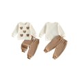 thumbnail image 2 of Miaouyo Toddler Baby Boy Fall Outfit Bear Long Sleeve Sweatshirt and Joggers Set, 2 of 9