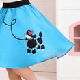 thumbnail image 4 of NOLDARES 50s Costumes for Girls 50s Poodle Dress with Polka-Dot Printed Scarf for Kids Halloween Costume(Blue,7-12 Years), 4 of 6