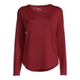 thumbnail image 5 of Time and Tru Women's Hacci Round Neck Long Sleeve T-Shirt, 5 of 5