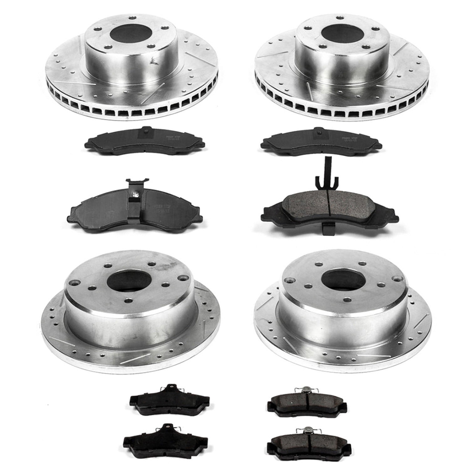 PowerStop Front and Rear Z23 Evolution Sport Carbon-Fiber Ceramic Brake Pad and Drilled & Slotted Rotor Kit Fits: PONTIAC Select Models K2889