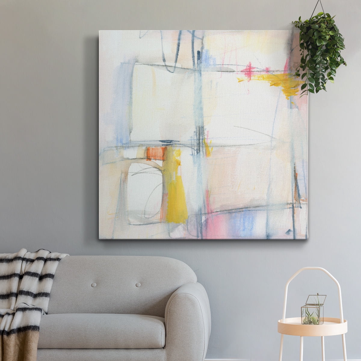 Wexford Home Pastel Meld I-Premium Gallery Wrapped Canvas, 24" x 24" - Ready to Hang