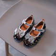 thumbnail image 2 of asdoklhq Girl's Shoes,Toddler Shoes Baby Girls Cute Pearl Butterfly Sequins Non-slip Small Leather Princess Shoes, 2 of 5