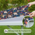 thumbnail image 6 of Beagle Dog Dog and Pioneer Flower Square Fitted Tablecloth with Elastic Edge,Square Table Cover,Washable Elastic Table Cover for Home Kitchen Party Decor 36"x36", 6 of 6