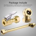 Heavy Duty Brass Air Chuck Set, 1/4 Inch Brass Air Chuck for Tire