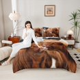 thumbnail image 4 of Castle Fairy Teens Highland Bull 2pcs Bedding Comforter Set,Rustic Animal Twin Comforter Sets,Cow Print Breathable Bedding Set,Ultra Soft Home Decor, 4 of 8