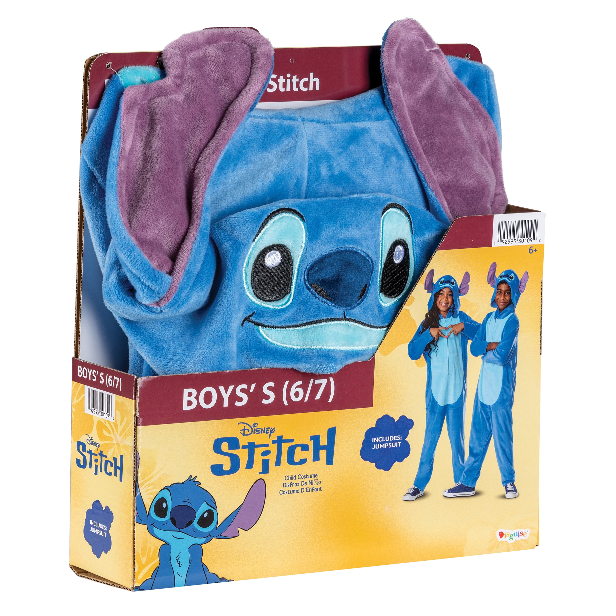 Disney Lilo & Stitch 'Stitch' Halloween Costume for Children, Boys Size S (6/7), by Disguise