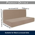thumbnail image 4 of Lapalife RV Dinette Cushion Covers, 100% Waterproof RV Couch Cover Stretch Camper Cushion Covers Replacement Washable Loveseat Slipcovers for Travel Trailer (Bench Coverx1 + Backrest Coverx1), 4 of 7