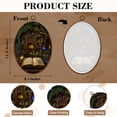 thumbnail image 3 of Canvas Wall Art Fantasy Aesthetic Tree Halloween Witchy Hippie Gothic Skull Moon Retro Oval Framed Canvas Prints Vintage Wall Hanging Decor for Home Decorations 8.6"x11.4", 3 of 7