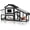 White & Black, variant on Aivituvin Chicken Coop with Wheels, Outdoor Mobile Hen House with Leak-Proof Tray, UV-Resistant Roof & Nesting Box for Chickens, Ducks, Rabbits (Red)