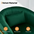 thumbnail image 4 of OmySalon Manicure Chair Velvet Vanity Chair, Gold Morden Metal Support w/Comfotable Armrest Pillow for Beauty Nail Salon Bedroom Living Room Office, 28.9''D x 25.9''W x 28.7''H(Dark Green), 4 of 7