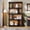 Black & Brown, variant on Finmind 71" S-Shaped 4-Tier Bookcase, Modern Freestanding Display Shelves, Large Storage Unit for Home Office, Living Room, Black & Brown