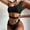 Black, variant on hoksml Womens Swimsuit,Women Sexy Bikini Solid Hollow Out One-Piece Swimwear Swimsuit Beachwear Set