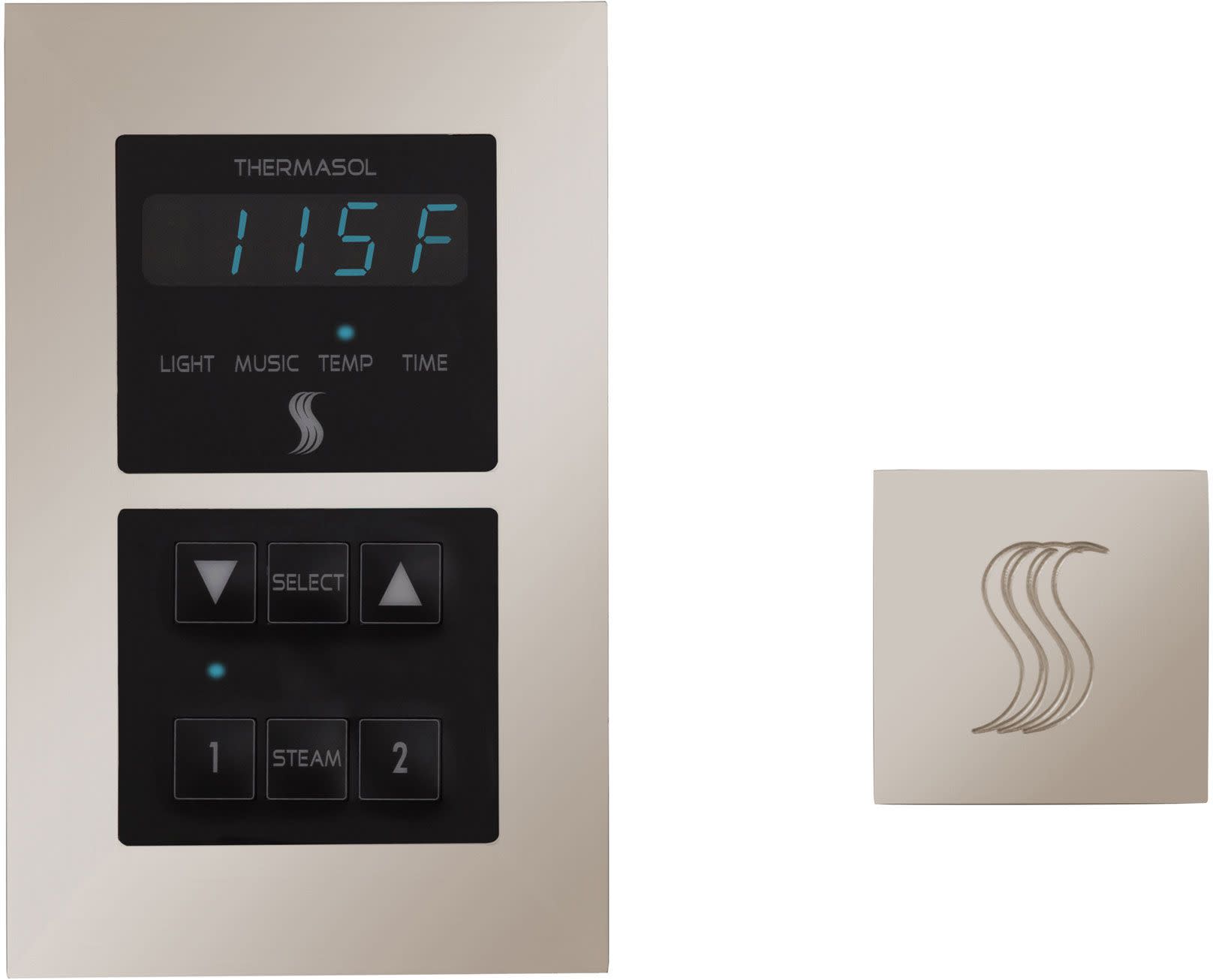 Thermasol SemrSvsq Signature Steam Shower Kit Nickel