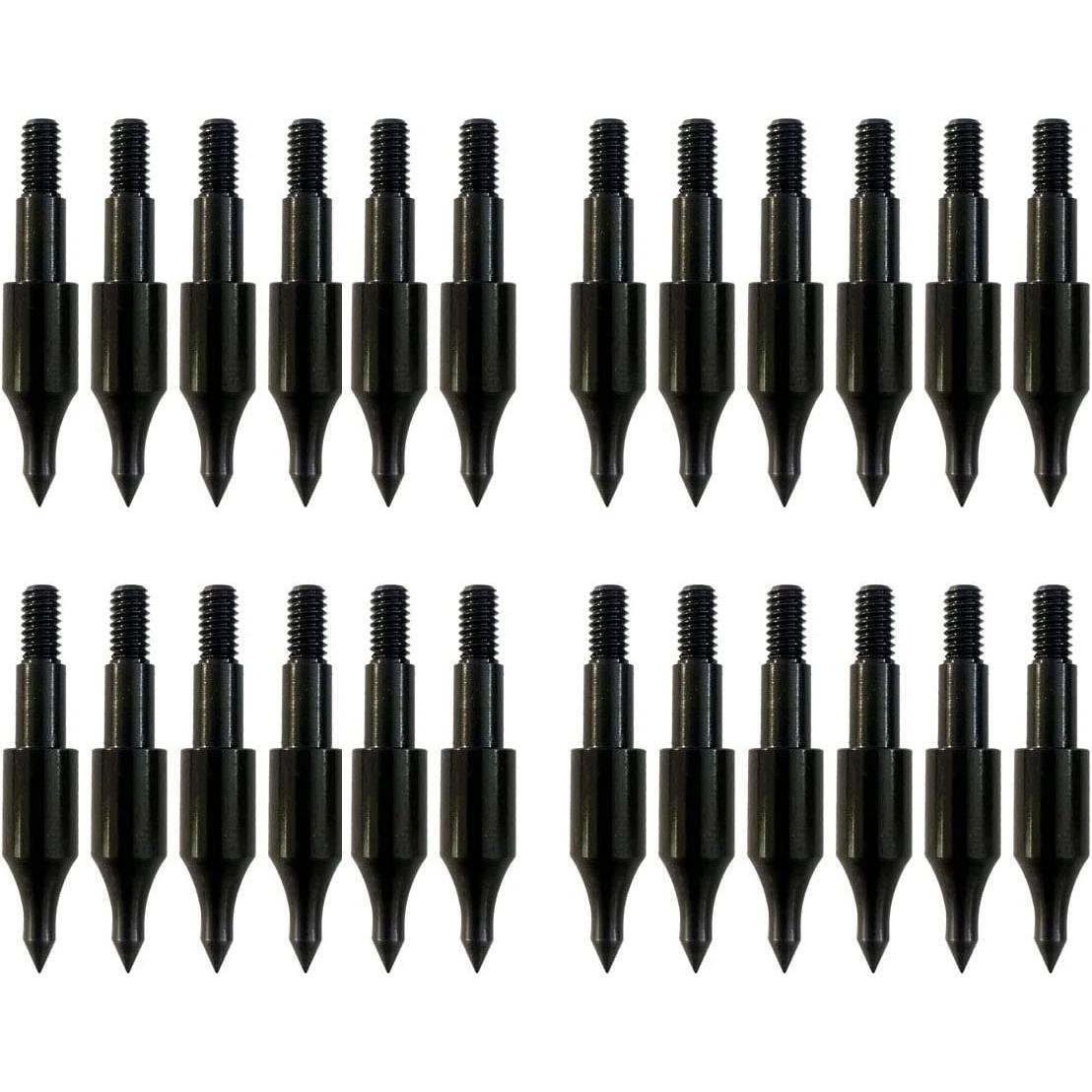 24 Pcs Steel 100 Grain Archery Arrow Field Points Practice Target
