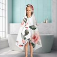 thumbnail image 6 of Pioneer Flower Floral Print Pattern Hooded Bath Towel，50"x30" for Ages 3 To 12 Kids, Quick Dry Lightweight Soft Microfiber Hood Beach Towel Cover Up for Kids, 6 of 7