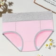 thumbnail image 4 of TNOBHG Women Breathable Briefs Women's Breathable Briefs Double Layer Crotch Panties High Waist Underwear with Stretch Fabric Covered for Health-conscious, 4 of 8