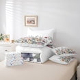 thumbnail image 6 of Homewish Vintage Floral 7-Piece Bedding Comforter Set,Colorful Natural Plant King Bedding Sets,Green White Yellow Bed Sheets For Girls,Breathable Home Decor Reversible, 6 of 8