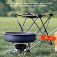 thumbnail image 4 of Utensilios de cocina al aire libre Camping Cocinar Pot Situación de utensilios de cocina Kit Portátil plegable Mango aislado Pan Backpacking Hervidor de agua Naranja 3 piezas kenally OD003503-01B, 4 of 7