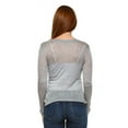thumbnail image 2 of Christine V Women's Lightweight Sheer Cardigan - Heather Grey - Large, 2 of 3