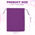 thumbnail image 2 of Uxcell 6 Pcs Velvet Drawstring Bags, 9 x 7 Inch Large Velvet Cloth Jewelry Gift Pouches, 2 of 6