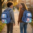 thumbnail image 3 of Pzuqiu Space Axolotl Schoolbag for Girls 17 Inch Backpacks Lightweight Bookbags Outdoor Camping Hiking Rucksack for Teenagers Students Comfortable Shoulder Bookbag 10-12 Years, 3 of 7