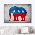 thumbnail image 2 of wall26 Canvas Print Wall Art Wood Panel Style American Republican Elephant GOP Flag Cultural Historic Digital Art Modern Art Decorative Global Patriotic for Living Room, Bedroom, Office - 16x24, 2 of 5