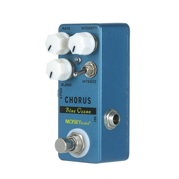 MOSKYaudio Blue Ocean Chorus Guitar Effect Pedal Chorus/True Bypass Rate + Blend + Intensity + Intence