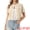 Yellow, variant on DARING DIVA Women's Short Sleeve Tweed Jacket Crew Neck Button Front Cropped Cardigan XS Pink