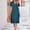 *Dark Blue, variant on ClodeEU Women's V Neck Short Sleeve Dress ,Ruffle Sleeve Tie Waist Casual Midi Dress Khaki,Womens Plus XL