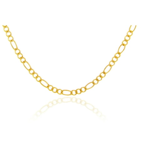 GOLD CHAINS: FIGARO GOLD CHAIN 2.81MM : 10K 24"