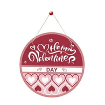 Happy Valentine'S Day Signs Hanging Wooden Door Sign Truckvalentine'S Day Decor Valentine'S Day Heart Wreath Valentine'S Day Wall Decorations for Home Wedding Anniversary Living Room Decor