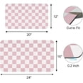 thumbnail image 2 of Checkered Dish Drying Mat for Kitchen Counter, Absorbent Non-Slip Coffee Mat, Heat Resistant Mat for Countertops Coffee Bar Decor 16" x 24" Pink, 2 of 8
