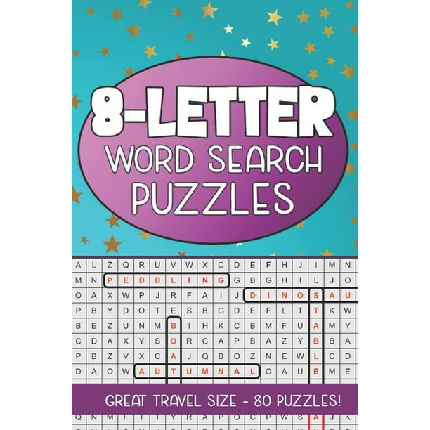 8Letter Word Search Puzzles Great Travel Size, 80 Seek and Find