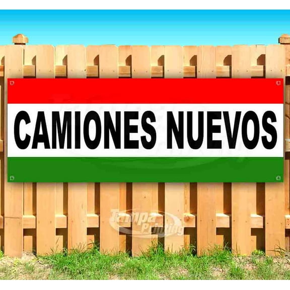 Camiones Nuevos 13 oz Vinyl Banner With Metal Grommets