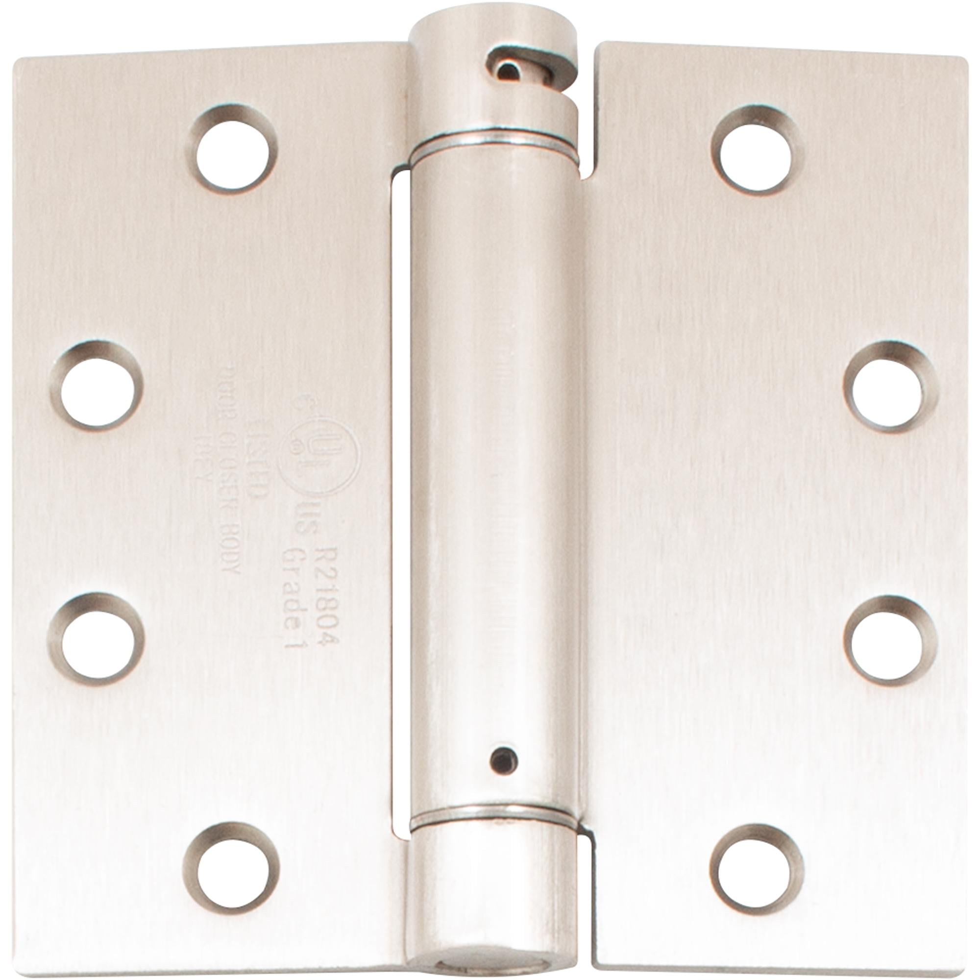 Commercial Grade Adjustable Spring Hinge, 4 1/2 Inches, Square Corner