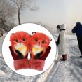thumbnail image 2 of Guantes de invierno para mujer Sunnimix 3D dibujos espesar Guantes calientes zorro rojo, 2 of 8