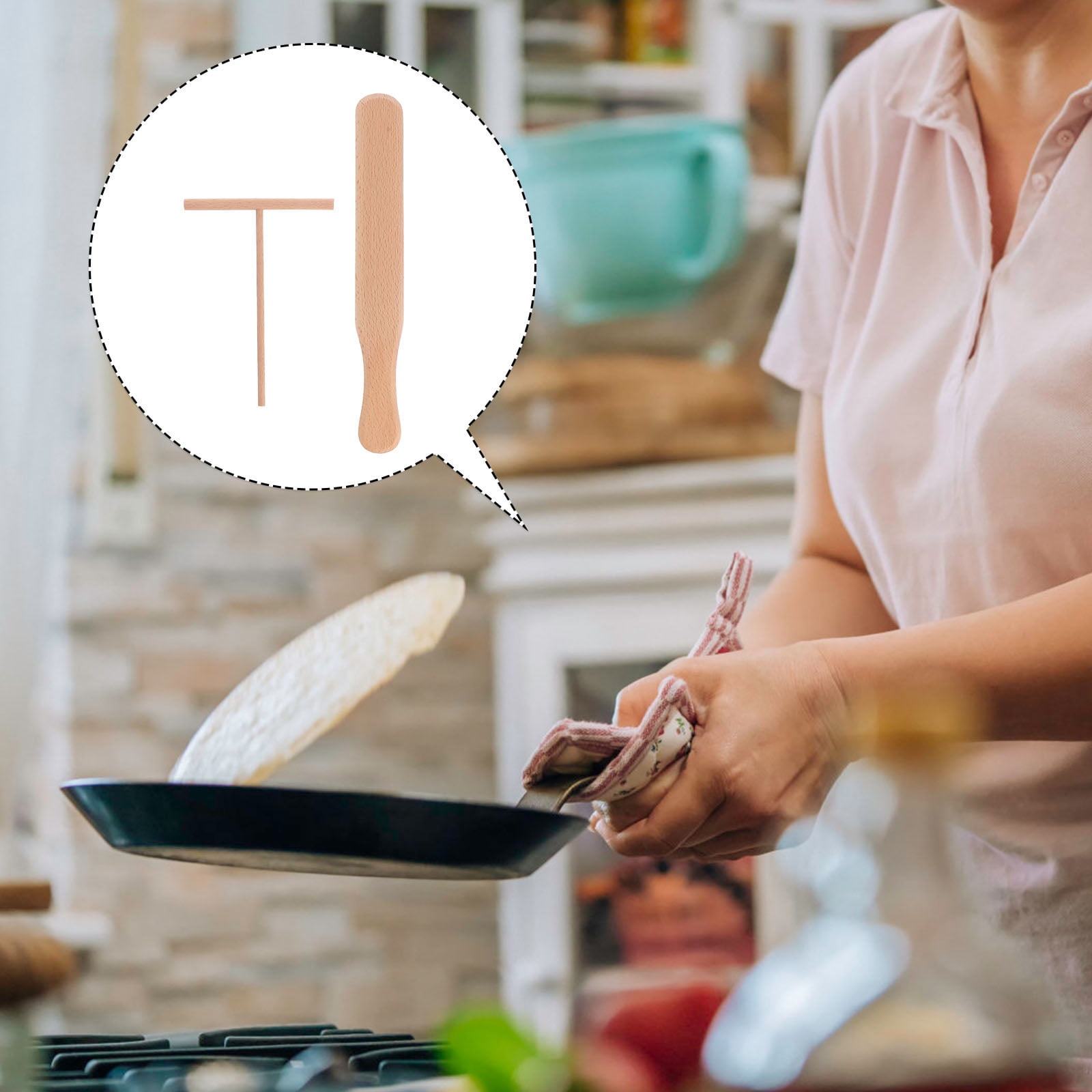 Set Per Crepes - Spalmatore E Spatola In Acciaio Inox Da 19,5 Cm, Per Pancake Perfetti E Distribuzione Uniforme