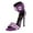 Purple, variant on FSJ Women Fashion Round Open Toe Stripes Strappy Sandals Stiletto High Heel Ankle Strap Buckle Wedding Party Pumps Shoes Size 7 Blue