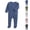 Blue, variant on Boys Girls Cotton One Piece Romper Long Sleeve Footed Jumpsuit Button Up Pajamas with Mitten Cuffs,Blue,6 Months