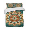 thumbnail image 2 of Quilts Twin XL Size, Boho Flower Soft Comforter Bedding Set for Bed, Yellow Green Bohemian Colorful Medallion Lightweight Quilted Bedspread with Pillow Cover(2 Pieces) for All Season, 68x98 Inch, 2 of 6