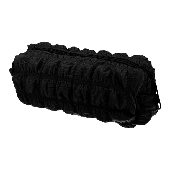 Unique Bargains 1Pc Women Durable Cloud Storage Makeup Bag for Vacation Camping Black