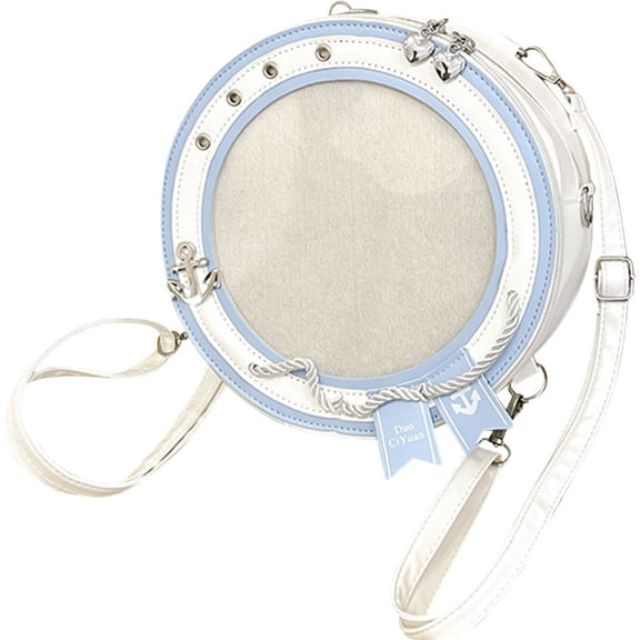 Jiibva Clear Crossbody Bag Navy Style Ita Bag Womens Y2k Aesthetic Shoulder Bag Cute Messenger BagCasual Crossbody Bag Transparent Purse Clear Bag