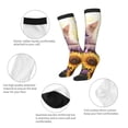 thumbnail image 3 of Fotbe Daisy Sunflower Lazy Cat Calcetas Divertidas Estampadas para Hombre y Mujer, Calcetas de Algodón hasta la Rodilla para Caminar, Correr, Enfermería y Embarazo, 3 of 6