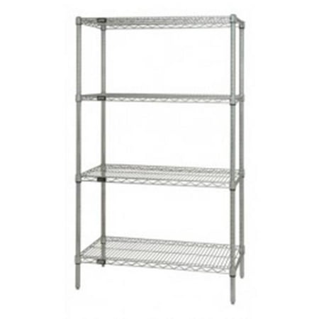 

Quantum Storage WR86-1824S 4-Shelf Stainless Steel Wire Shelving Unit - 18 x 24 x 86 in.