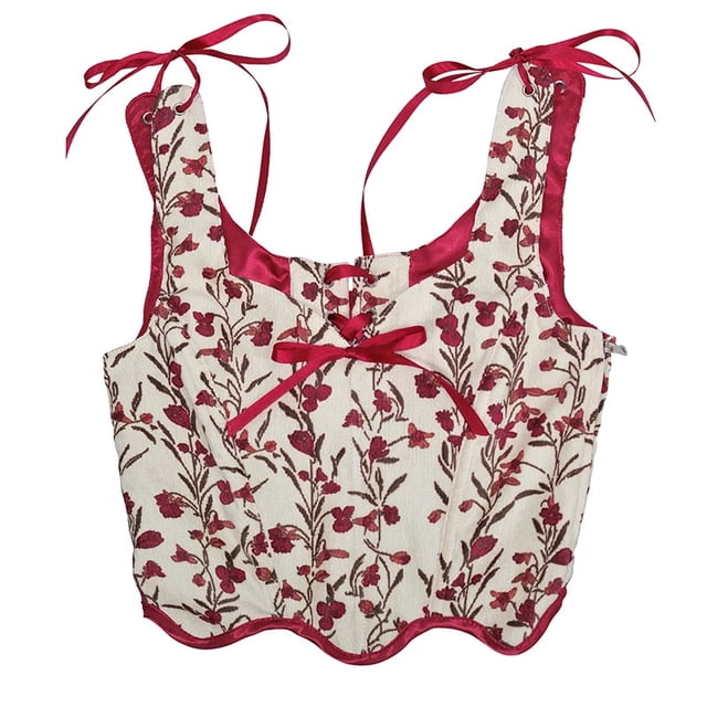 Mignon Tops de Fleurs Femmes Sexy Corset Top