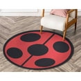 thumbnail image 4 of Well Woven Miraculous Ladybug Miraculous Ladybug Symbol Red 3'11" Round Rug, 4 of 6